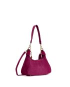 Sac porte épaule en cuir River fuchsia - 23x12x8cm