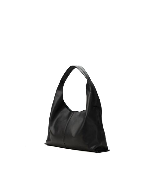 Sac porte épaule en cuir Azia noir - 42x43x14cm