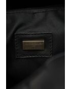 Sac porte épaule en cuir Azia noir - 42x43x14cm