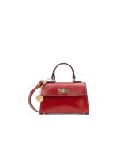 Sac à main en cuir Malia rouge - 18x14x7,5cm