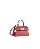 Sac à main en cuir Malia rouge - 18x14x7,5cm