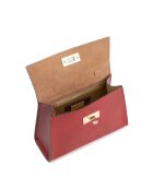 Sac à main en cuir Malia rouge - 18x14x7,5cm