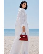 Sac à main en cuir Malia rouge - 18x14x7,5cm