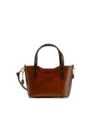 Sac à main en cuir Bailey cognac/moka - 25x14x9,5cm