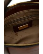 Sac à main en cuir Bailey cognac/moka - 25x14x9,5cm