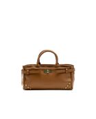 Sac à main en cuir Leana camel - 29x14 X11cm
