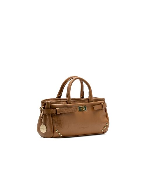 Sac à main en cuir Leana camel - 29x14 X11cm