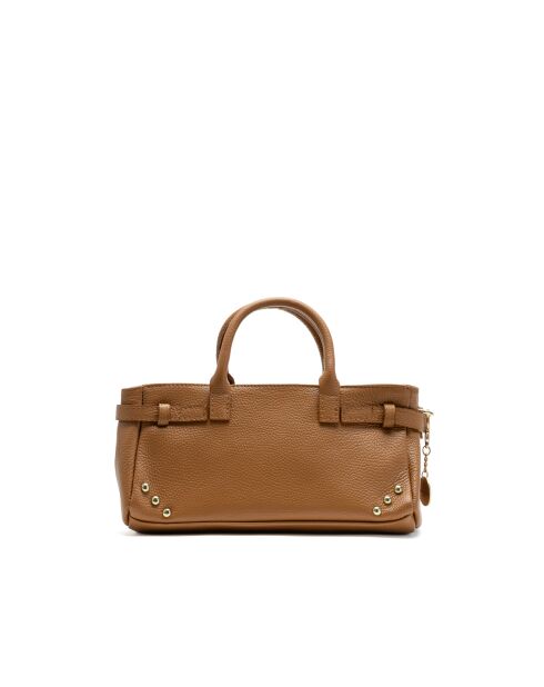 Sac à main en cuir Leana camel - 29x14 X11cm