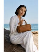 Sac à main en cuir Leana camel - 29x14 X11cm