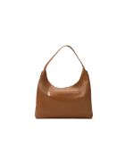 Sac porte épaule en cuir Aliz camel - 43x25x10cm