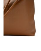 Sac porte épaule en cuir Aliz camel - 43x25x10cm