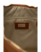 Sac porte épaule en cuir Aliz camel - 43x25x10cm