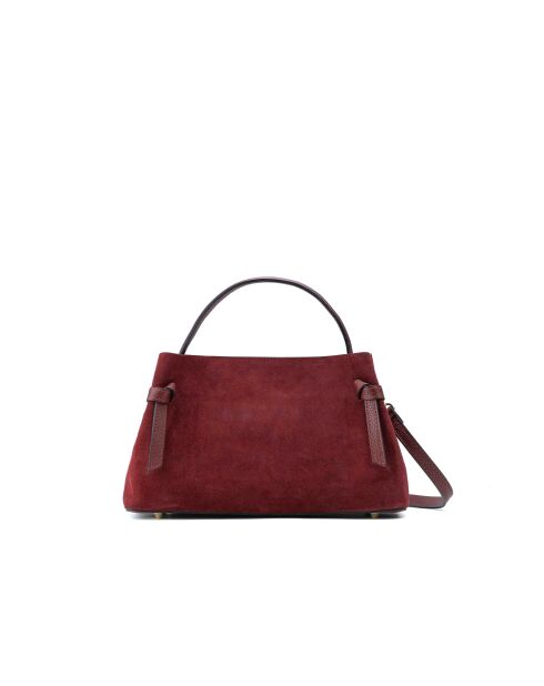 Sac à main en cuir Ada bordeaux - 25x19x10,5cm