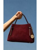 Sac à main en cuir Ada bordeaux - 25x19x10,5cm