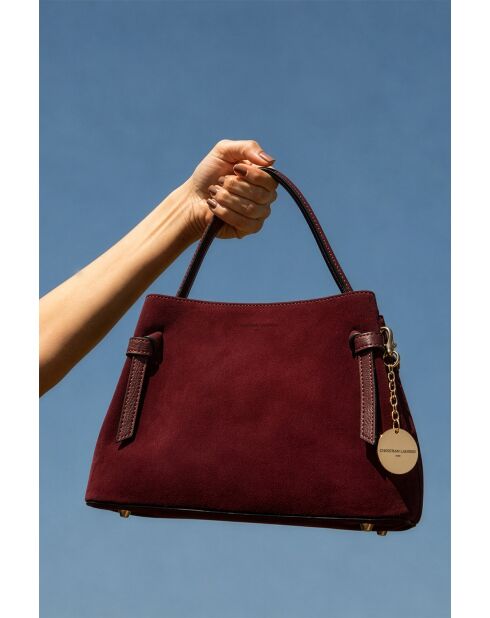 Sac à main en cuir Ada bordeaux - 25x19x10,5cm
