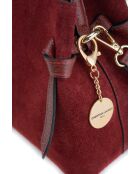 Sac à main en cuir Ada bordeaux - 25x19x10,5cm