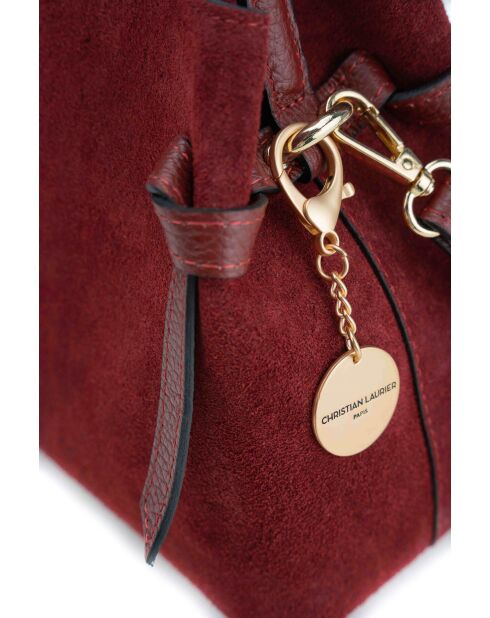 Sac à main en cuir Ada bordeaux - 25x19x10,5cm