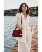 Sac à main en cuir Ada bordeaux - 25x19x10,5cm