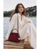 Sac à main en cuir Ada bordeaux - 25x19x10,5cm