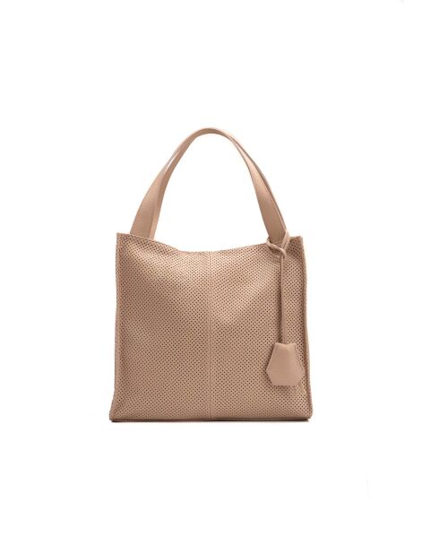 Sac à main en cuir Agatella rose clair - 35x32x10cm