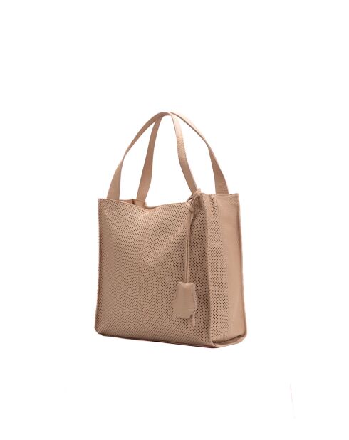 Sac à main en cuir Agatella rose clair - 35x32x10cm