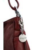 Burgundy Zuri leren schoudertas - 29x23x9cm