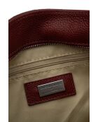 Burgundy Zuri leren schoudertas - 29x23x9cm