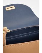 Sac à bandoulière en cuir Zia beige - 21x18x7,5cm