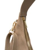 Sac porte épaule en cuir Aliz taupe - 43x25x10cm