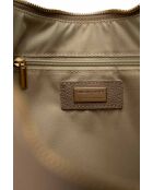 Sac porte épaule en cuir Aliz taupe - 43x25x10cm