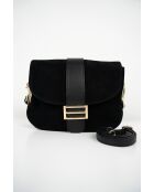 Sac à bandoulière en cuir Noche noir - 25x21x7cm