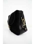 Sac à bandoulière en cuir Noche noir - 25x21x7cm