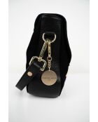 Sac à bandoulière en cuir Noche noir - 25x21x7cm