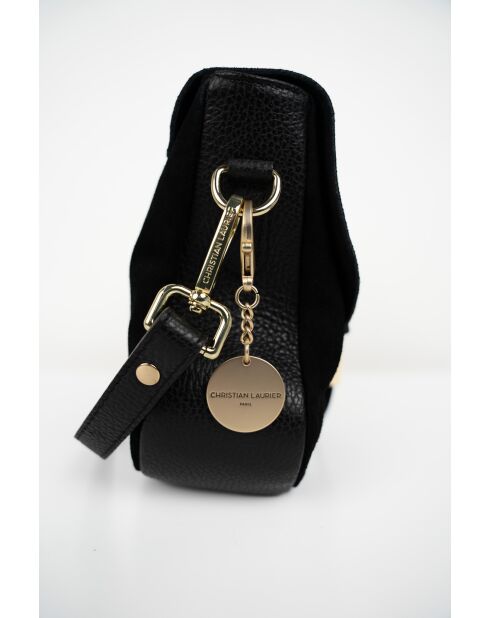 Sac à bandoulière en cuir Noche noir - 25x21x7cm