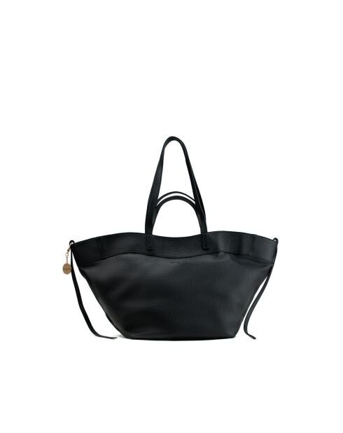 Sac porte épaule en cuir Nyla black - 55x30x17cm