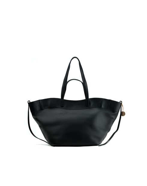 Sac porte épaule en cuir Nyla black - 55x30x17cm