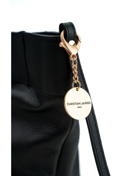 Sac porte épaule en cuir Nyla black - 55x30x17cm