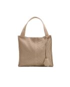 Sac à main en cuir Agatella taupe - 35x32x10cm
