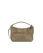 Sac à main en cuir Callie taupe - 37x21x10cm