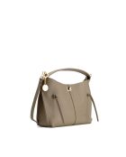 Sac à main en cuir Callie taupe - 37x21x10cm