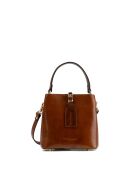 Sac à main en cuir Myra cognac - 19x19x12cm