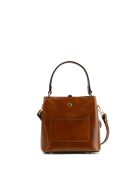 Sac à main en cuir Myra cognac - 19x19x12cm