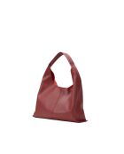 Azia bordeauxrode leren schoudertas - 42x43x14cm