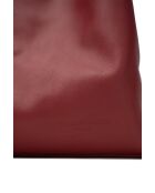 Azia bordeauxrode leren schoudertas - 42x43x14cm