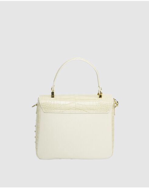 Borsa in pelle Yasmin bianco sporco - 22x19.5x10cm
