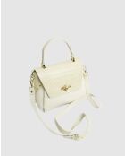 Borsa in pelle Yasmin bianco sporco - 22x19.5x10cm