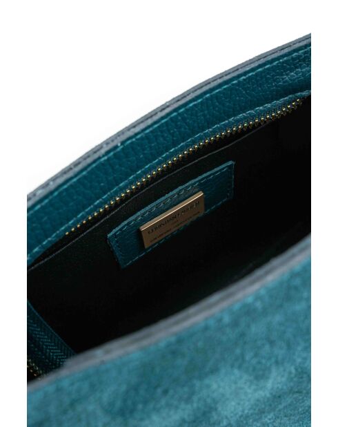 Sac à main en cuir Ada bleu canard - 25x19x10,5cm