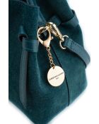 Sac à main en cuir Ada bleu canard - 25x19x10,5cm