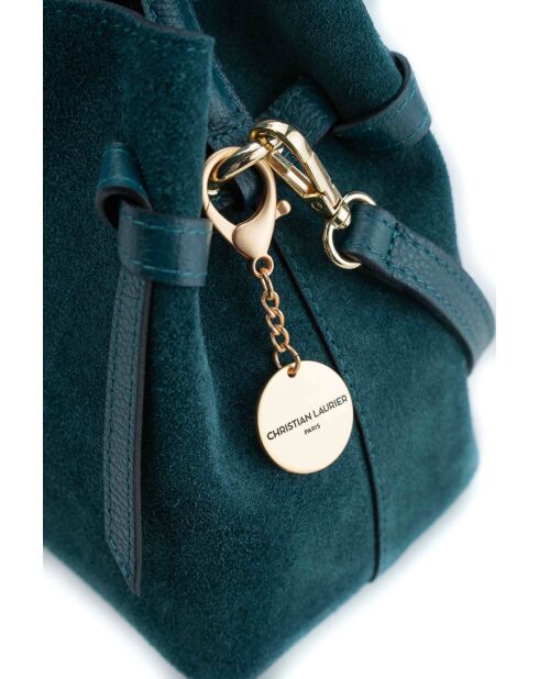 Sac à main en cuir Ada bleu canard - 25x19x10,5cm