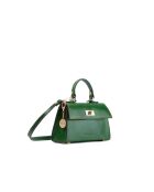 Sac à main en cuir Malia vert - 18x14x7,5cm